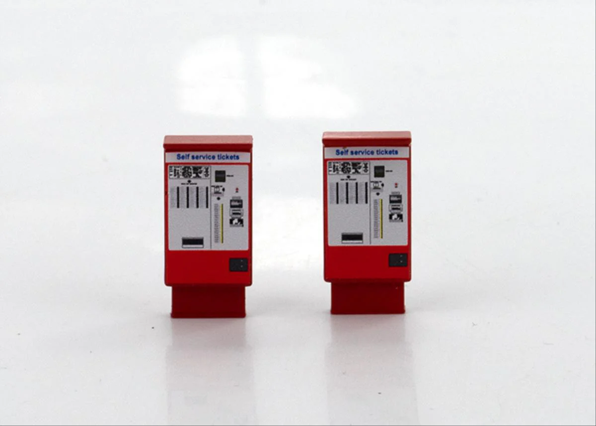 GM474 Modern Train Ticket Machines 2pcs (Pre-Built) - OO Gauge