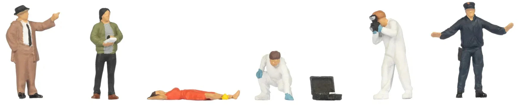 Crime Scene Police (5) & Corpse (1) Figure Set