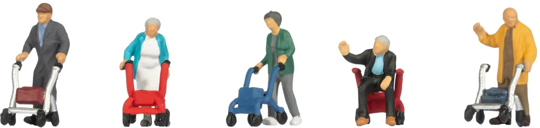Senior Citizens w/Walking Frames (5) Figure Set
