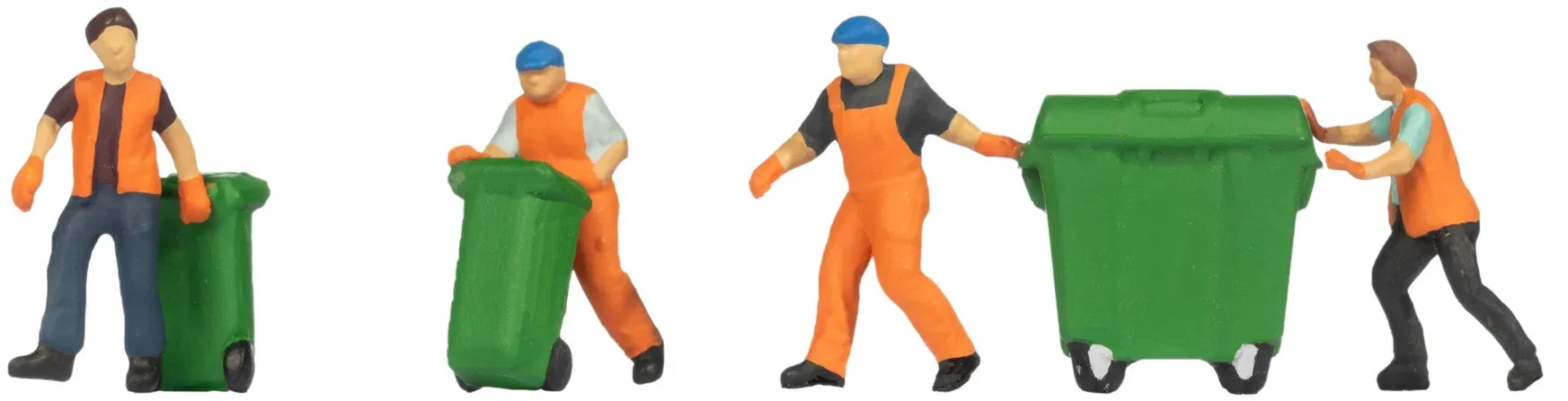 Refuse Collection (4) Figure Set - N Scale