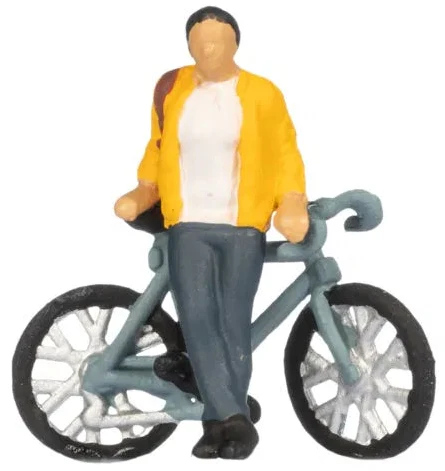 Cyclists on Bikes (3) Figure Set - N Scale - Image 2