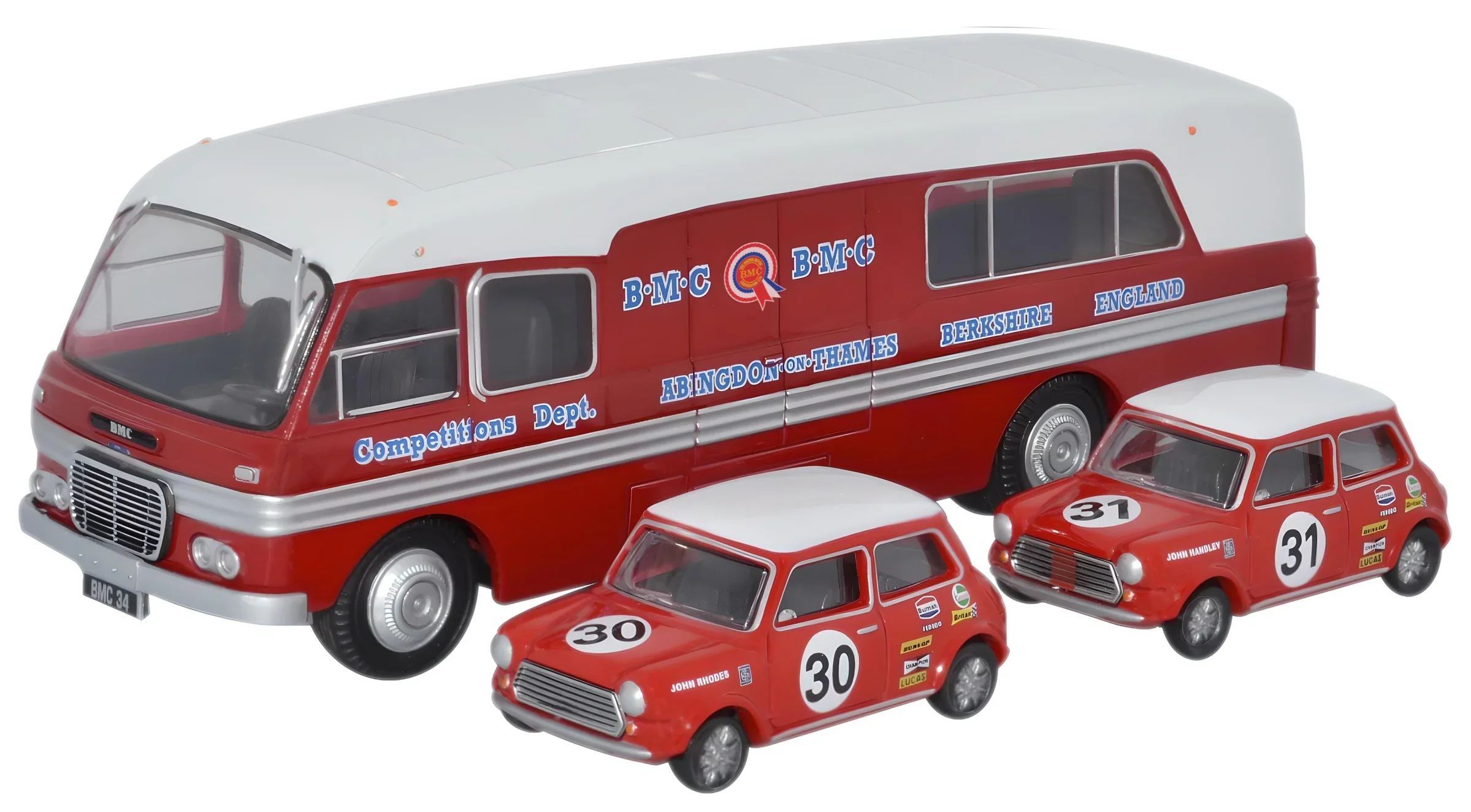 BMC Car Transporter & Two Minis BMC Competitions Dept