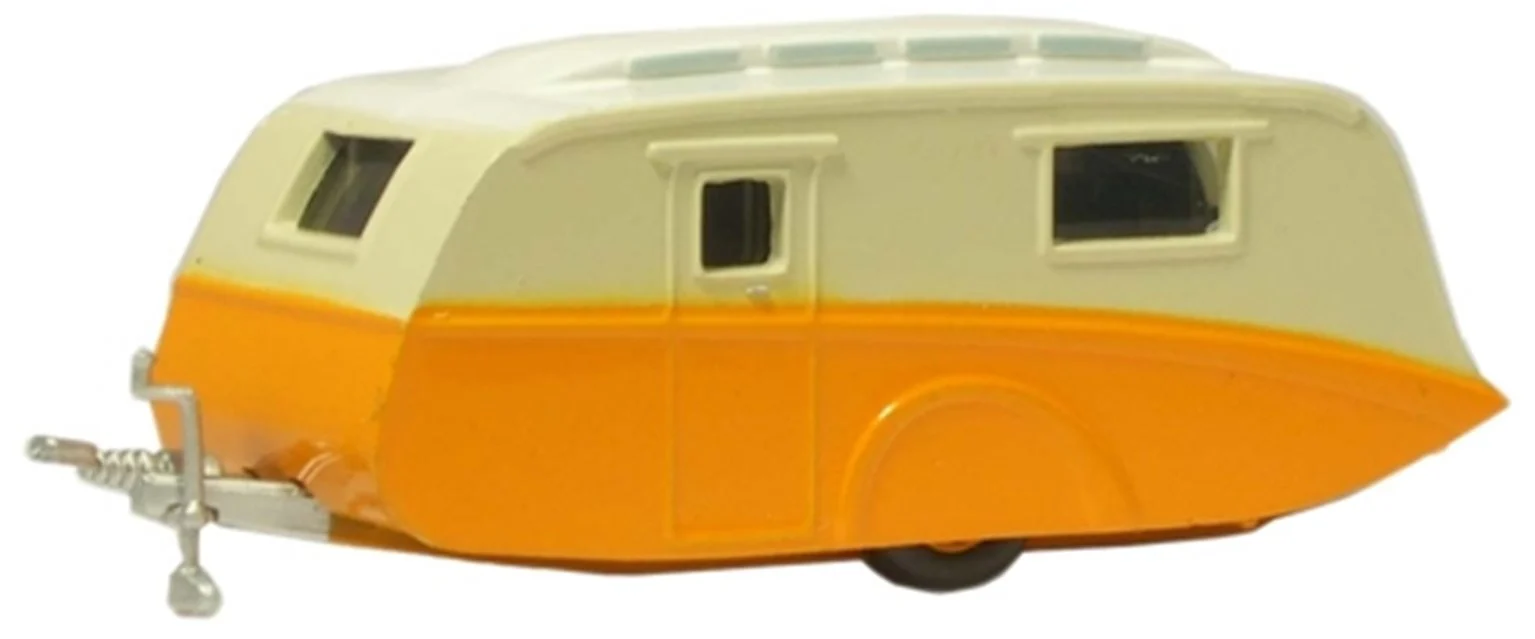 76CV001 Orange and Cream Caravan