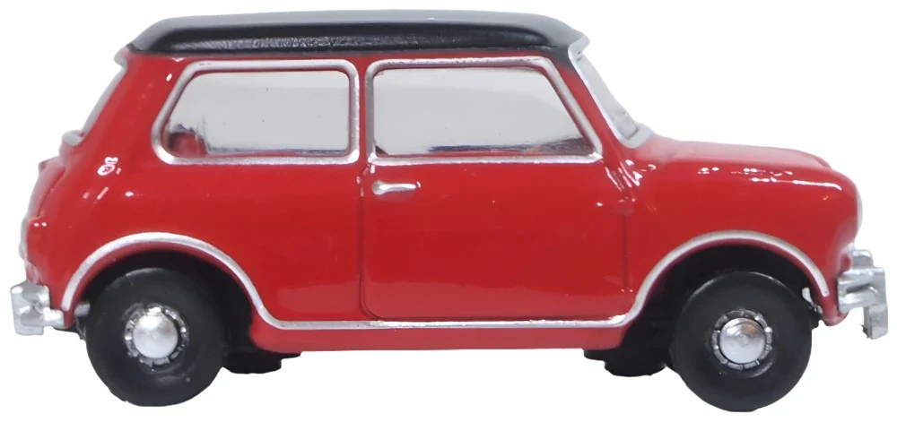 76MN012 Austin Cooper Mini Tartan Red/Black - Image 4