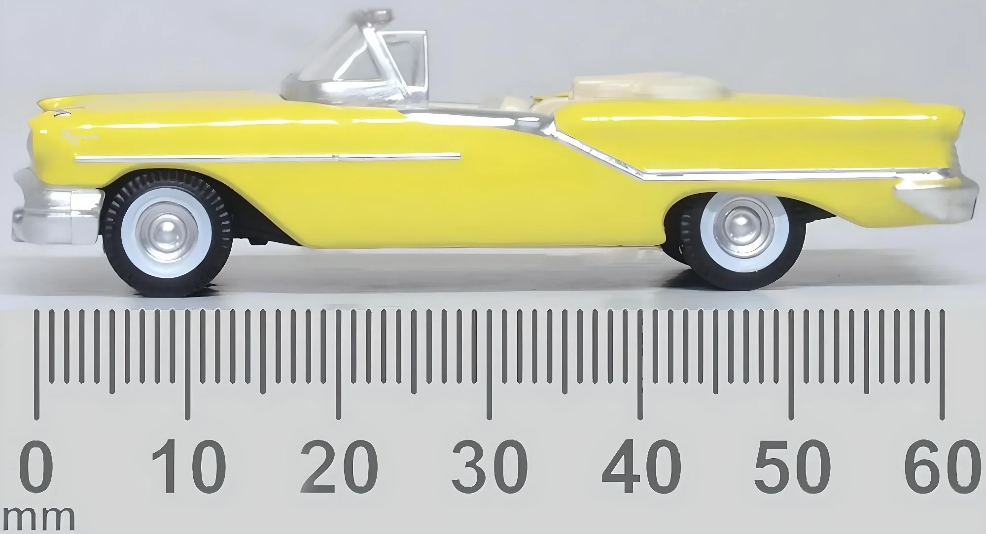 1957 Oldsmobile 88 Convertible Coronado Yellow Roof Down - Image 2