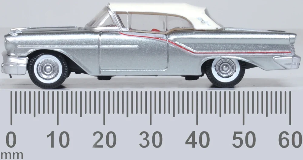 1957 Oldsmobile 88 Convertible (Closed) Gray/Red/White - Image 6