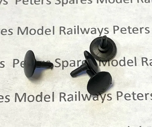Replacement Hornby X8134 (L6187) Large Round Class 25 / 47 / 91 7mm Buffers (4 Pack) OO Gauge Plastic