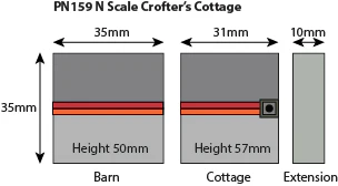 PN159 PN159 N SCALE CROFTER’S COTTAGE BUILDING KIT - Image 4