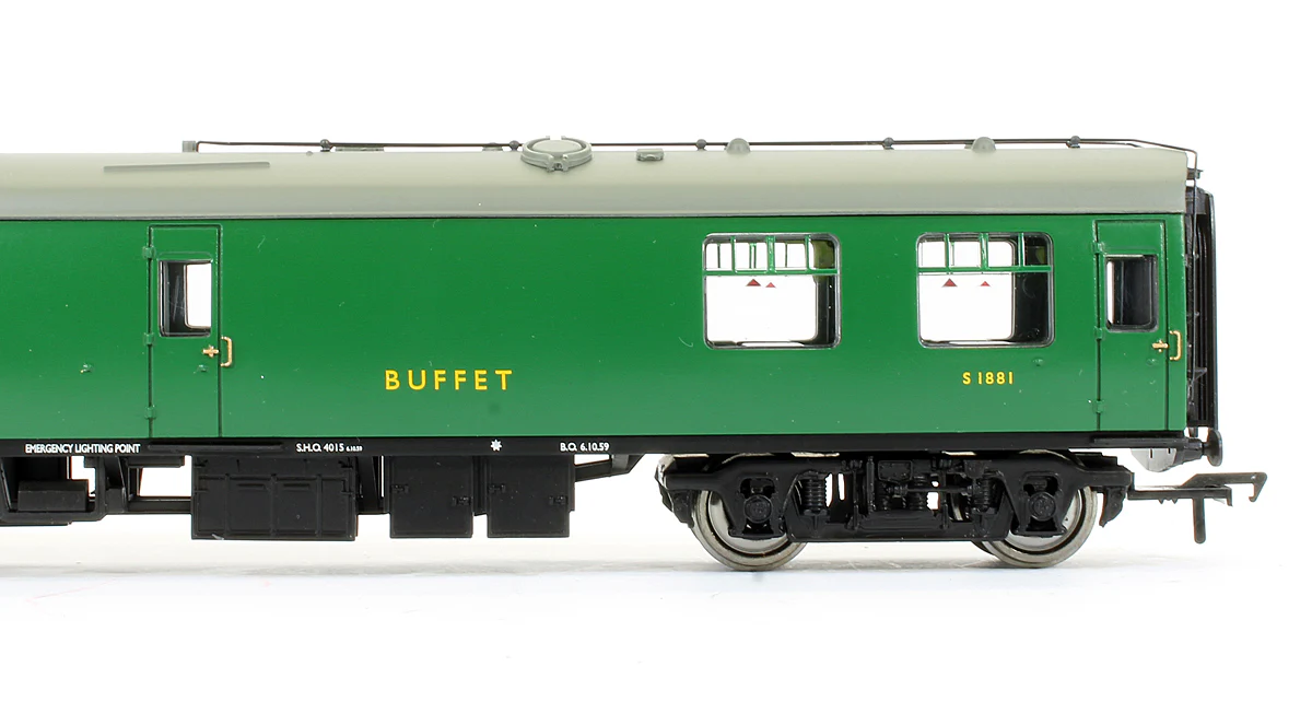 Pre-Owned BR MK1 Restaurant Miniature Buffet Car RMB BR (SR) Green 'S1881' - Image 3