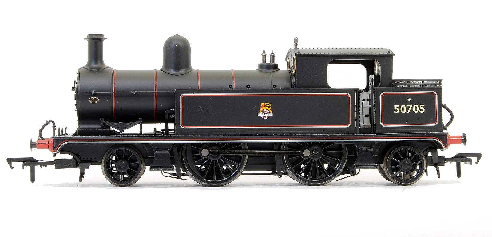 Pre-Owned 31-169 L&YR 2-4-2 tank 50705 BR Lined Black Early Emblem Steam Locomotive - Image 4