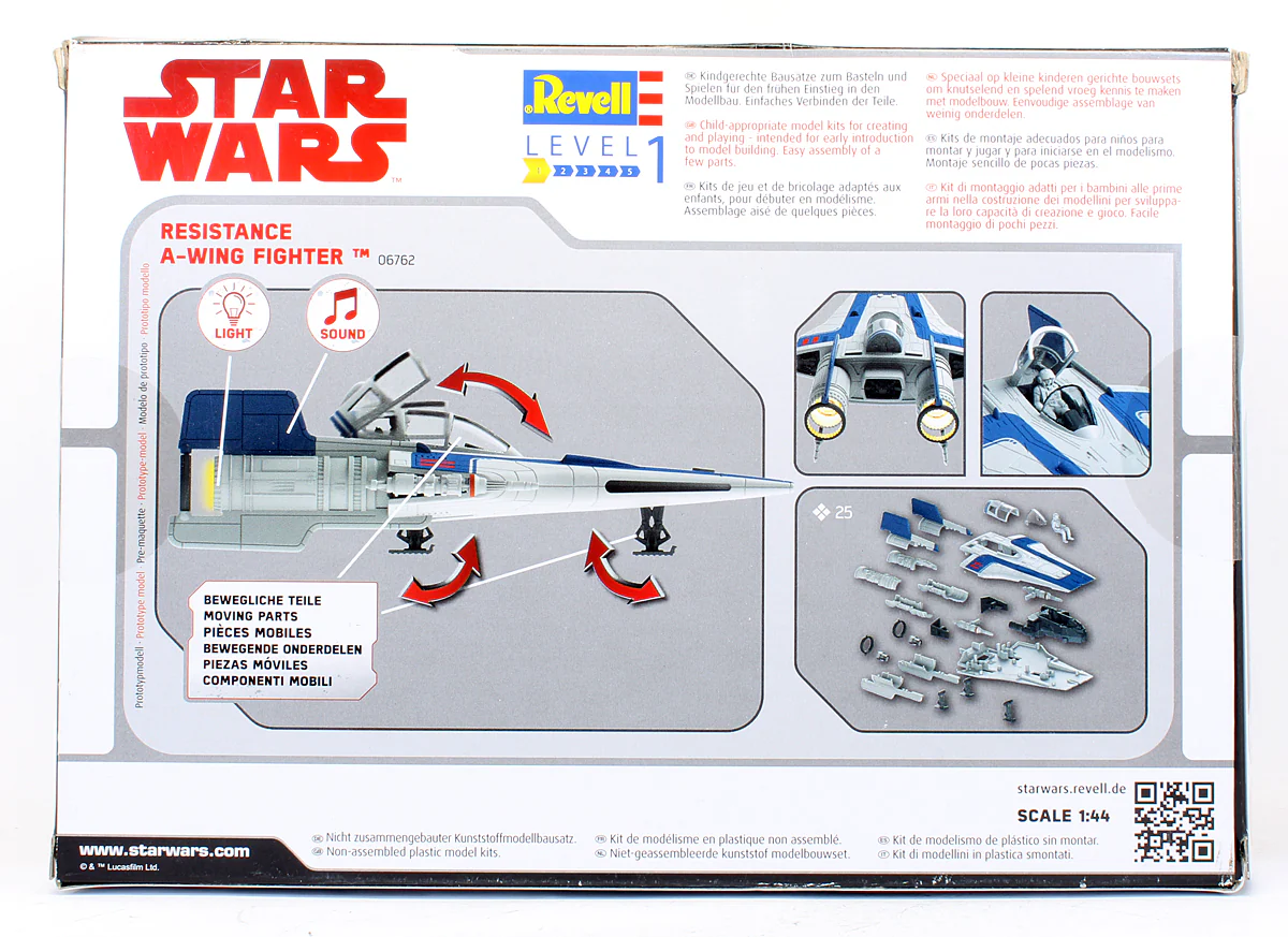 06762 Pre-Owned Star wars Resistance A-Wing Fighter (1:44 Scale) Model Kit - Image 2