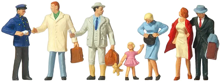 Passengers At The Platform Gate (7) Exclusive Figure Set