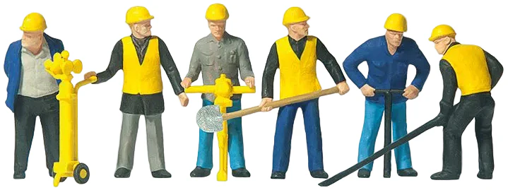 Track Maintenance Gang (6) with Tools Exclusive Figure Set
