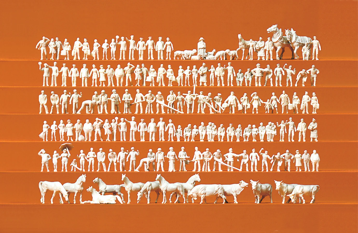 PR88500 Unpainted Figures/Animals (160)