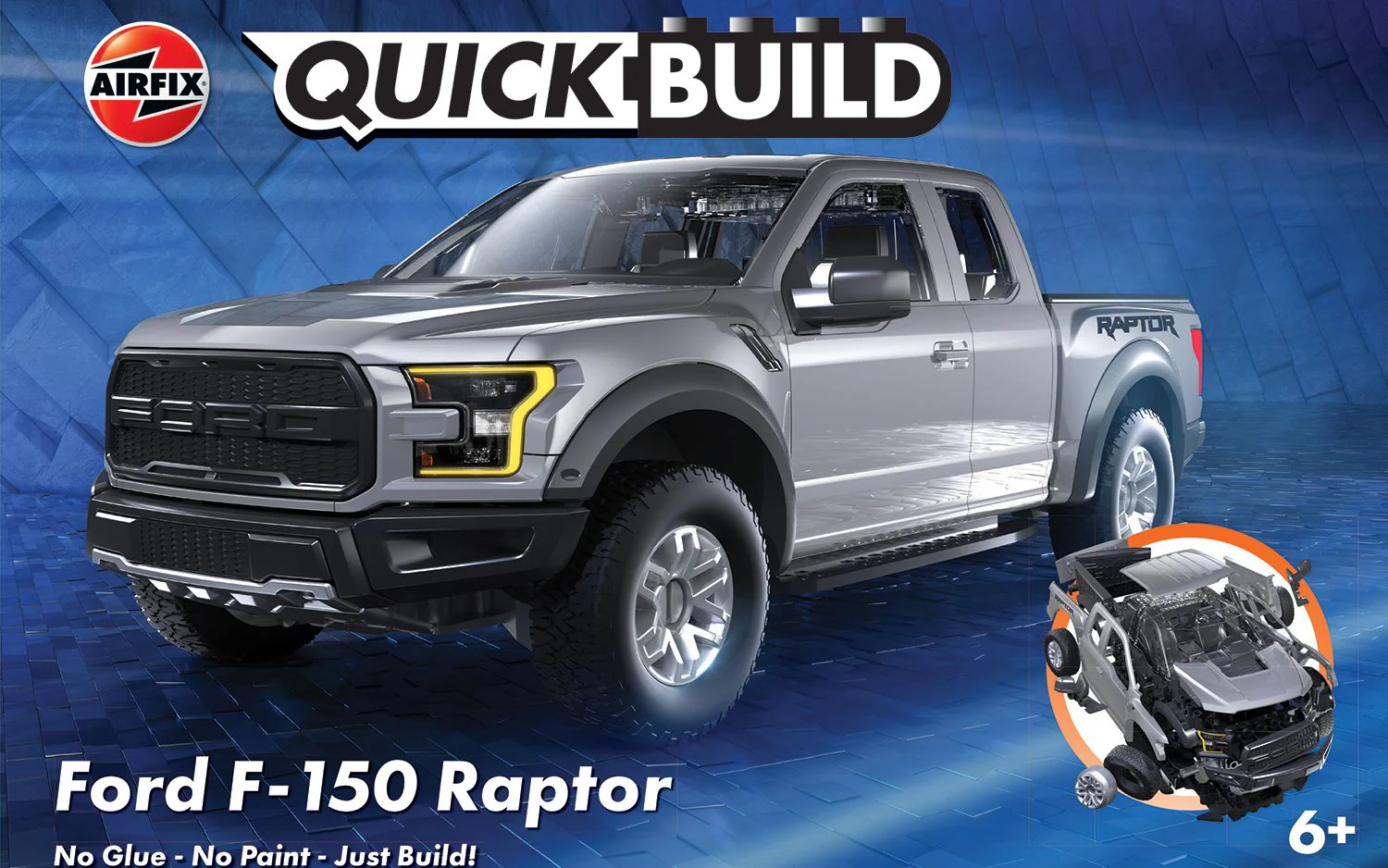 J6053 QUICKBUILD Ford F-150 Raptor - Grey Model Kit
