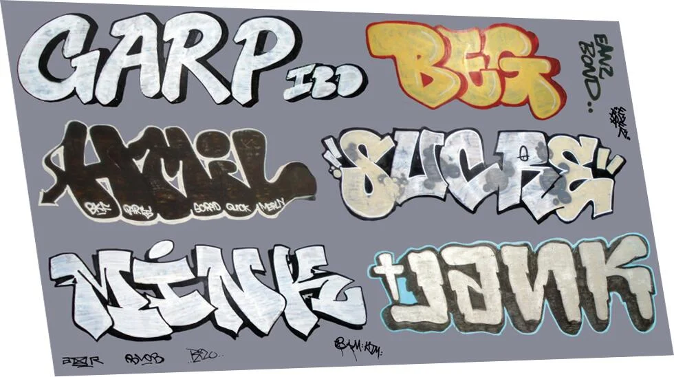 RT-4-8904 Graffiti: Artistic D (Suits Larger Wagons) Waterslide Decals Transfer