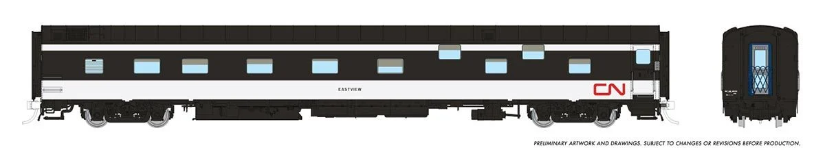 101156 HO Duplex Sleeper: CN - Wet Noodle Scheme: #1111 Eastview