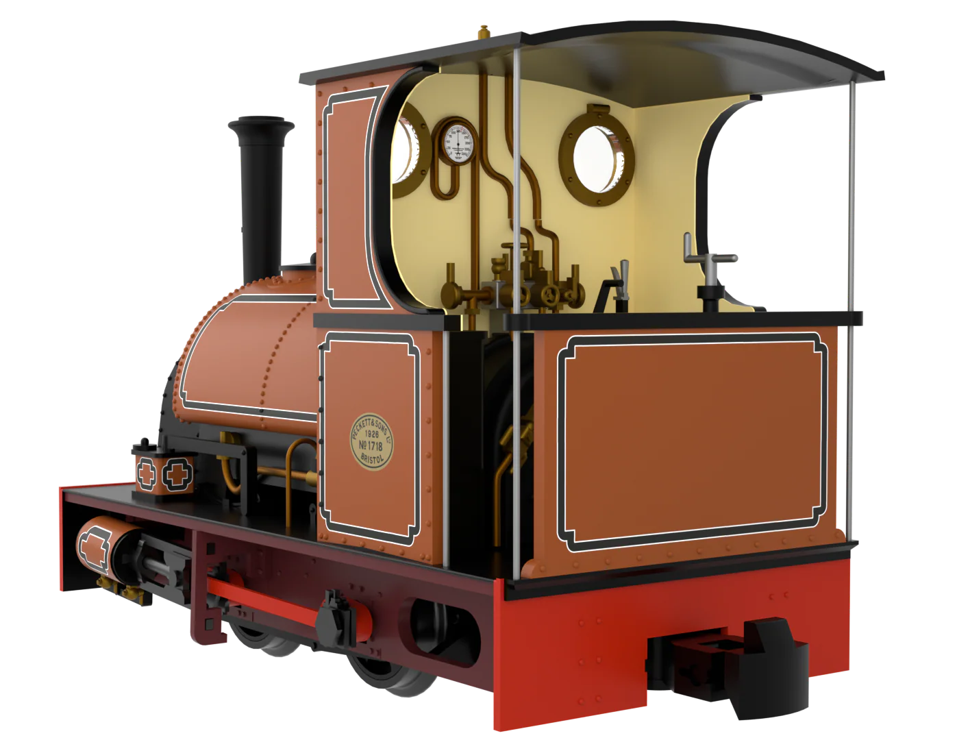 814006 Peckett & Sons Cranmore Class 0-4-0ST Lined Burnt Orange Steam Locomotive - Image 2