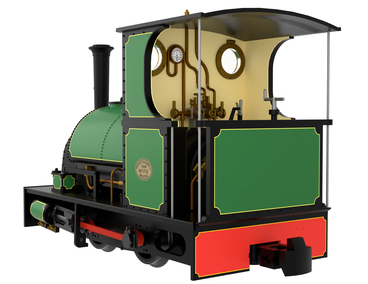 814503 Peckett & Sons Cranmore Class 0-4-0ST Bowaters Style Light Green Steam Locomotive - DCC Fitted - Image 2