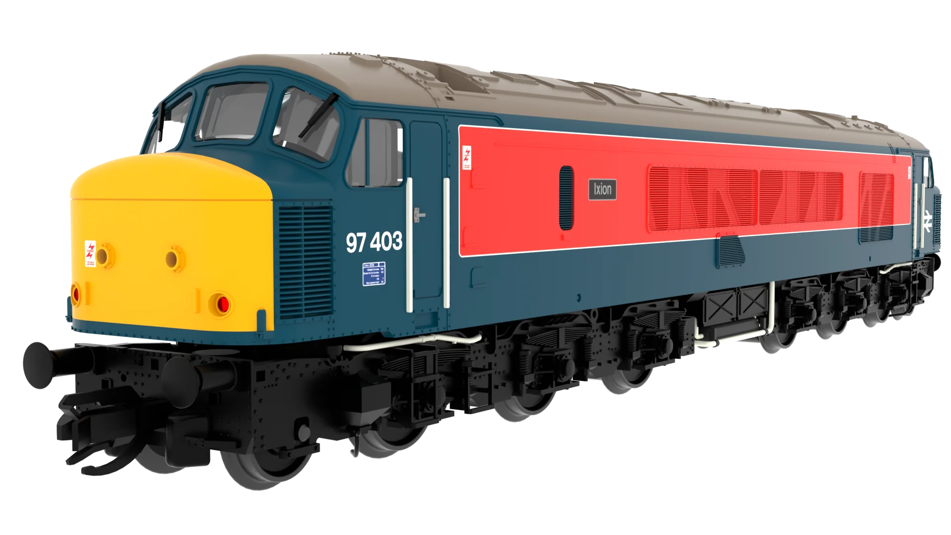 823706 Class 46 'Peak' 97403 Ixion RTC Blue/Red With Sealed Beam Headlights Diesel Locomotive - DCC Sound