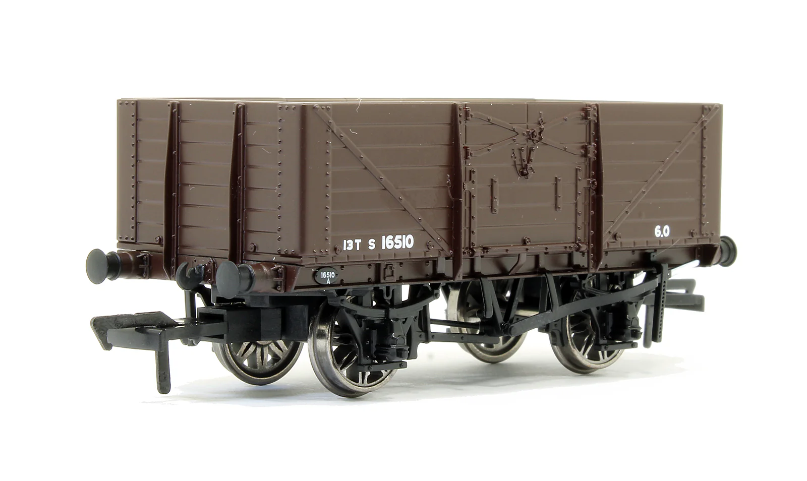 SECR 1355 7 plank Open Wagon - SR brown (with BR markings) #S16510 - Image 2