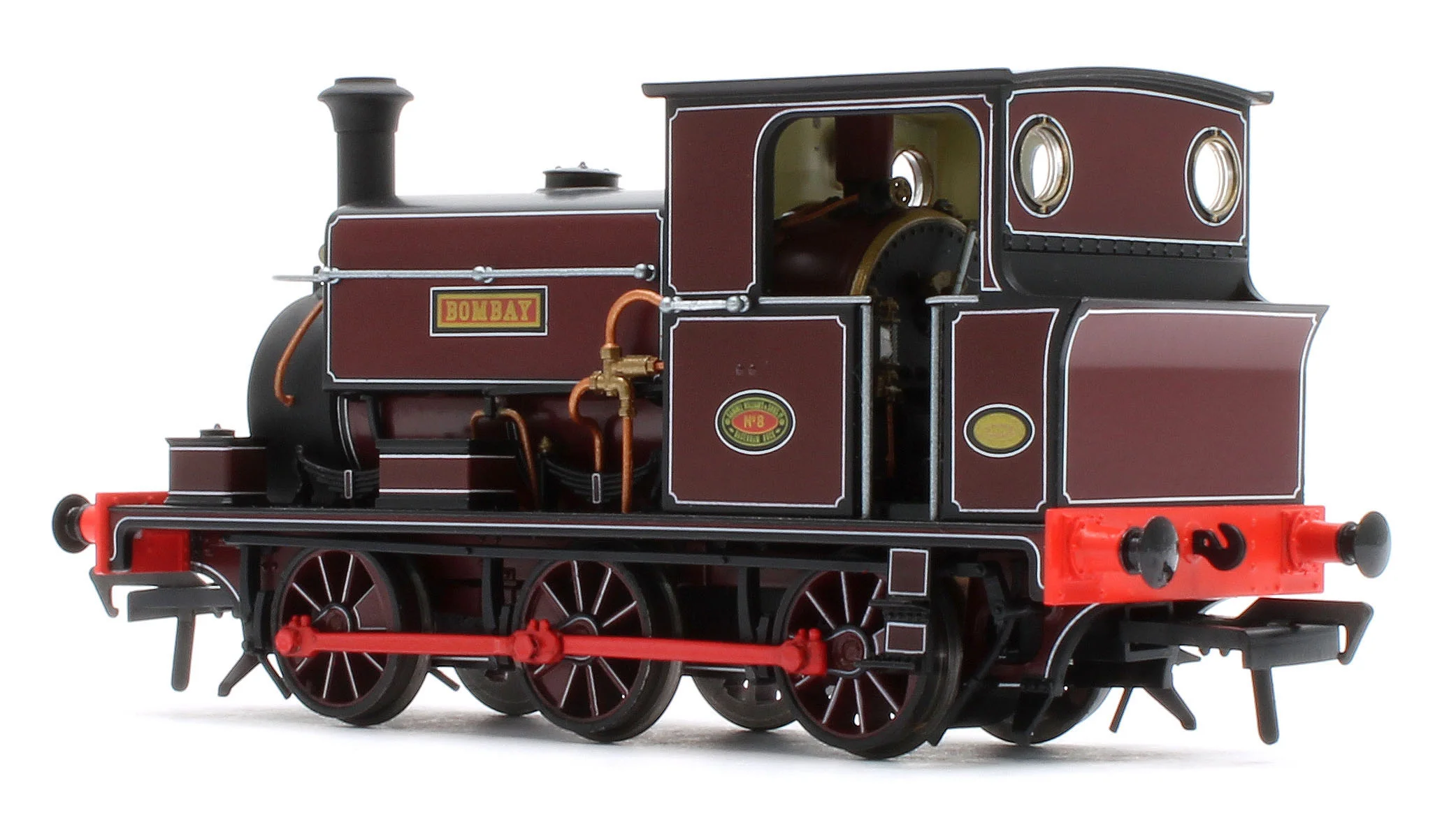 960007 Manning Wardle L Class 'Bombay' in Lined Red 0-6-0ST Steam Tank Locomotive - Image 3