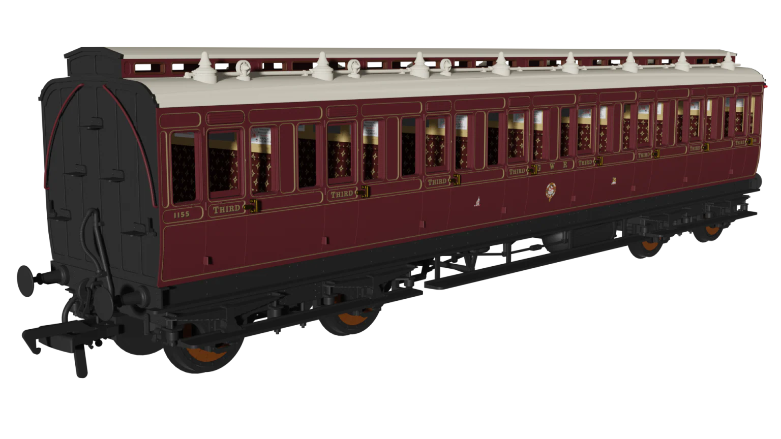 GWR Lined Crimson Lake 'Evolution' Non-Corridor Third No.1155