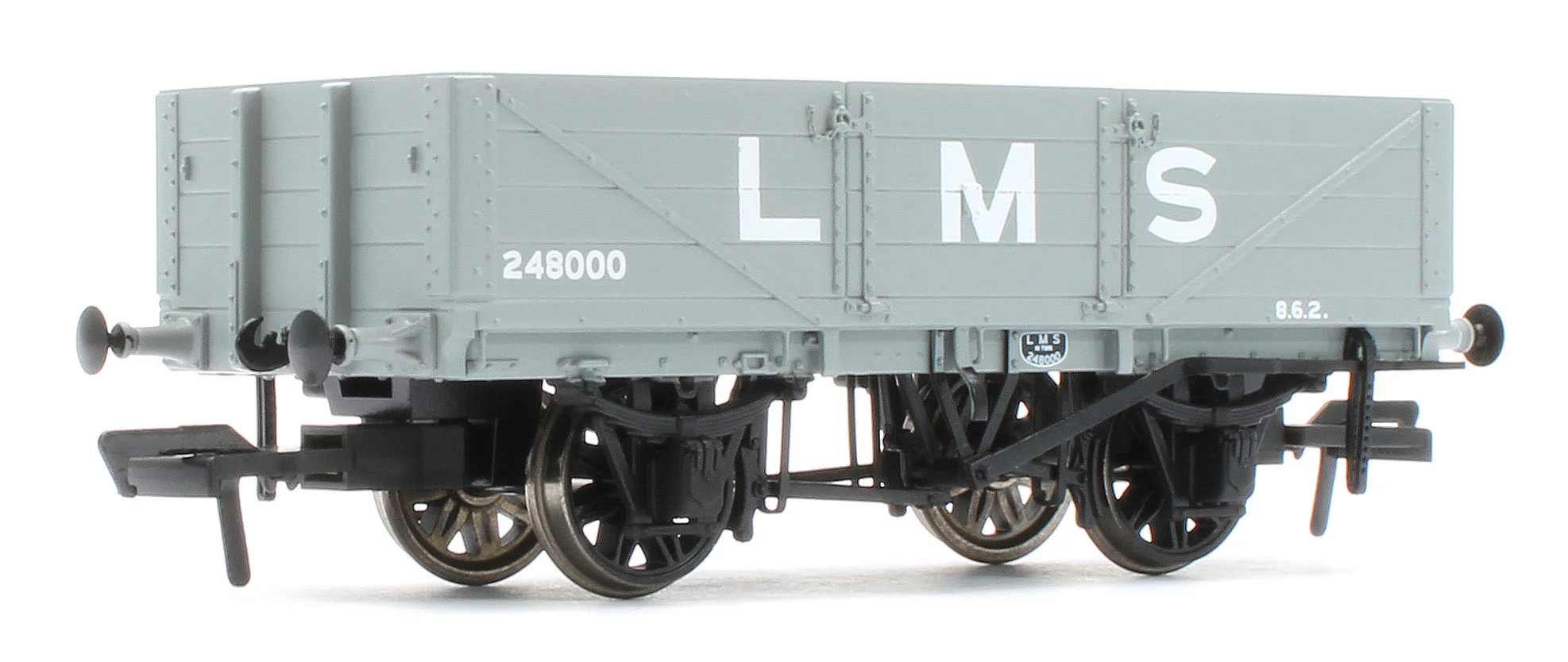 950015 LNWR D90 4-Plank Open LMS Grey (pre-1936) No.248000 - Image 3