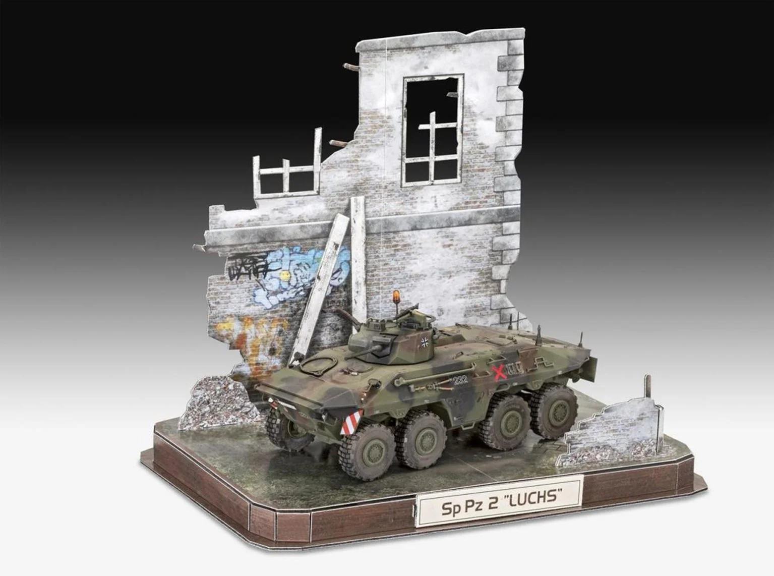 03321 German SpPz2 Luchs & 3D Puzzle Diorama (1:35 Scale) Model Kit - Image 3