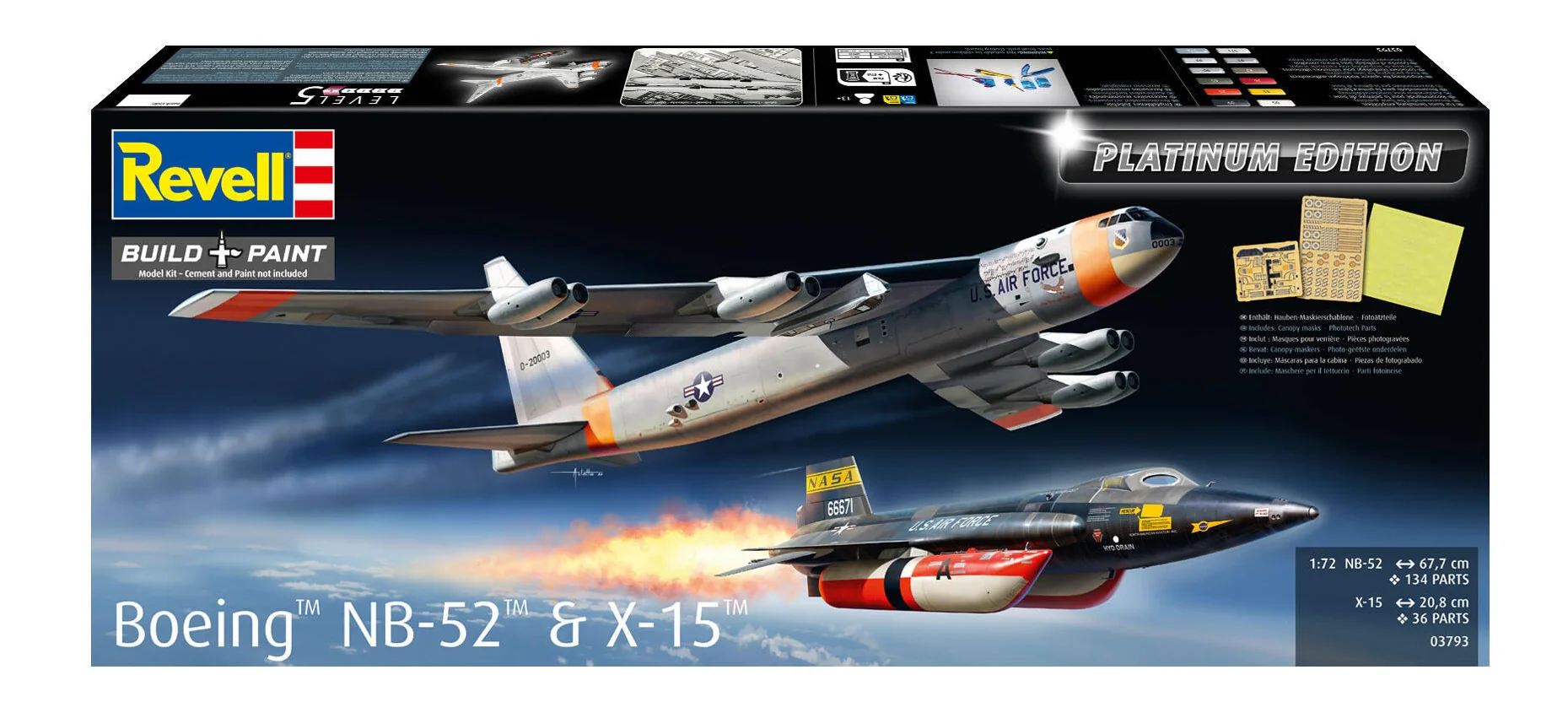 03793 B-52D Stratofortress "Platinum Edition" Model Kit - Image 9