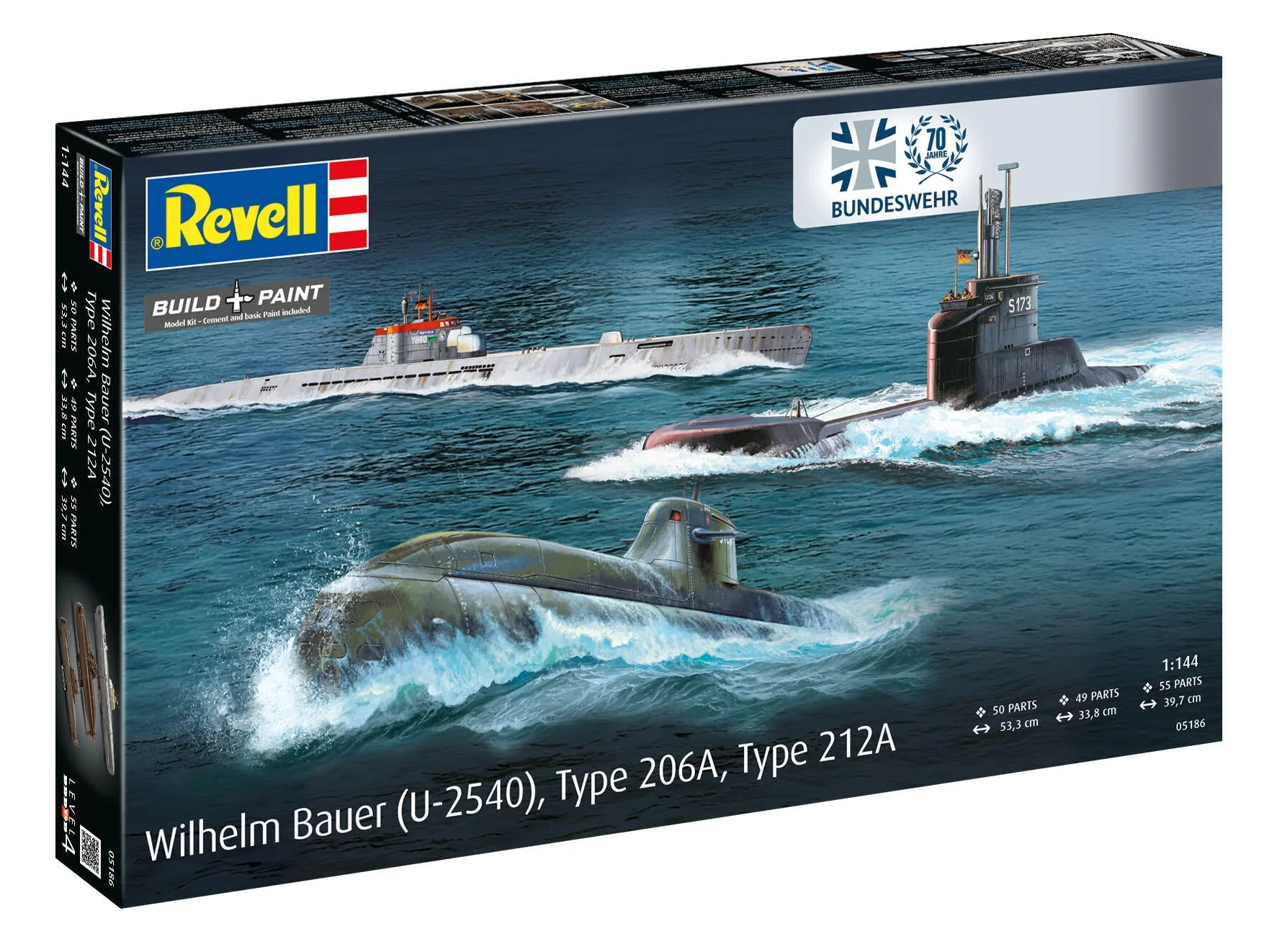 70 years of the German Armed Forces: Wilhelm Bauer, Type 206A, Class2 Model Kit - Image 15