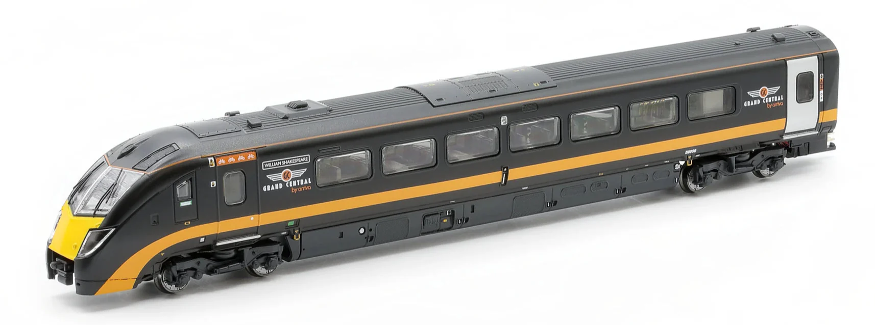 RT-N-180-GC-603B-DCC Class 180 - Grand Central livery green stripe (N/2mm) 5-car DMU - DCC Sound - Image 3