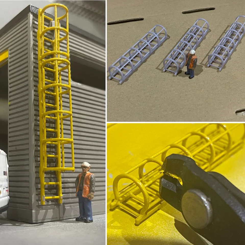 OO Gauge Industrial Ladders (Pack of 3) - Unpainted - Image 2