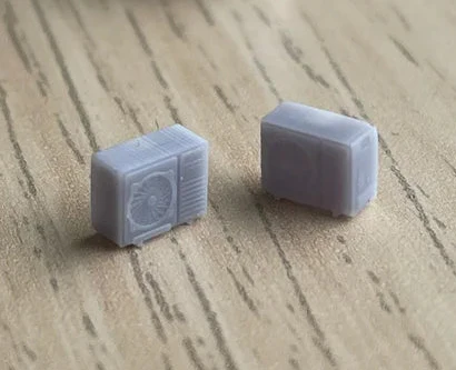 N Gauge Air Conditioning Unit (Pack of 10) - Unpainted Model Kit - Image 3