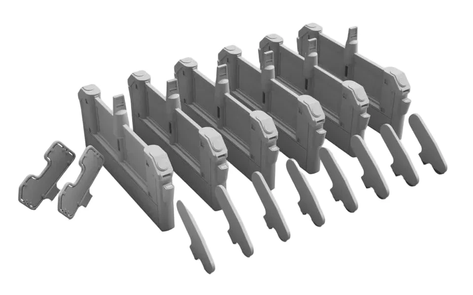 OO Gauge Ticket Barriers (5 Channel) - Unpainted Model Kit - Image 3
