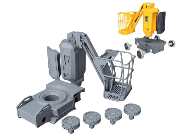 RRM177 OO Gauge Mini Cherry Picker (Single Kit Pack) - Unpainted Model Kit - Image 2