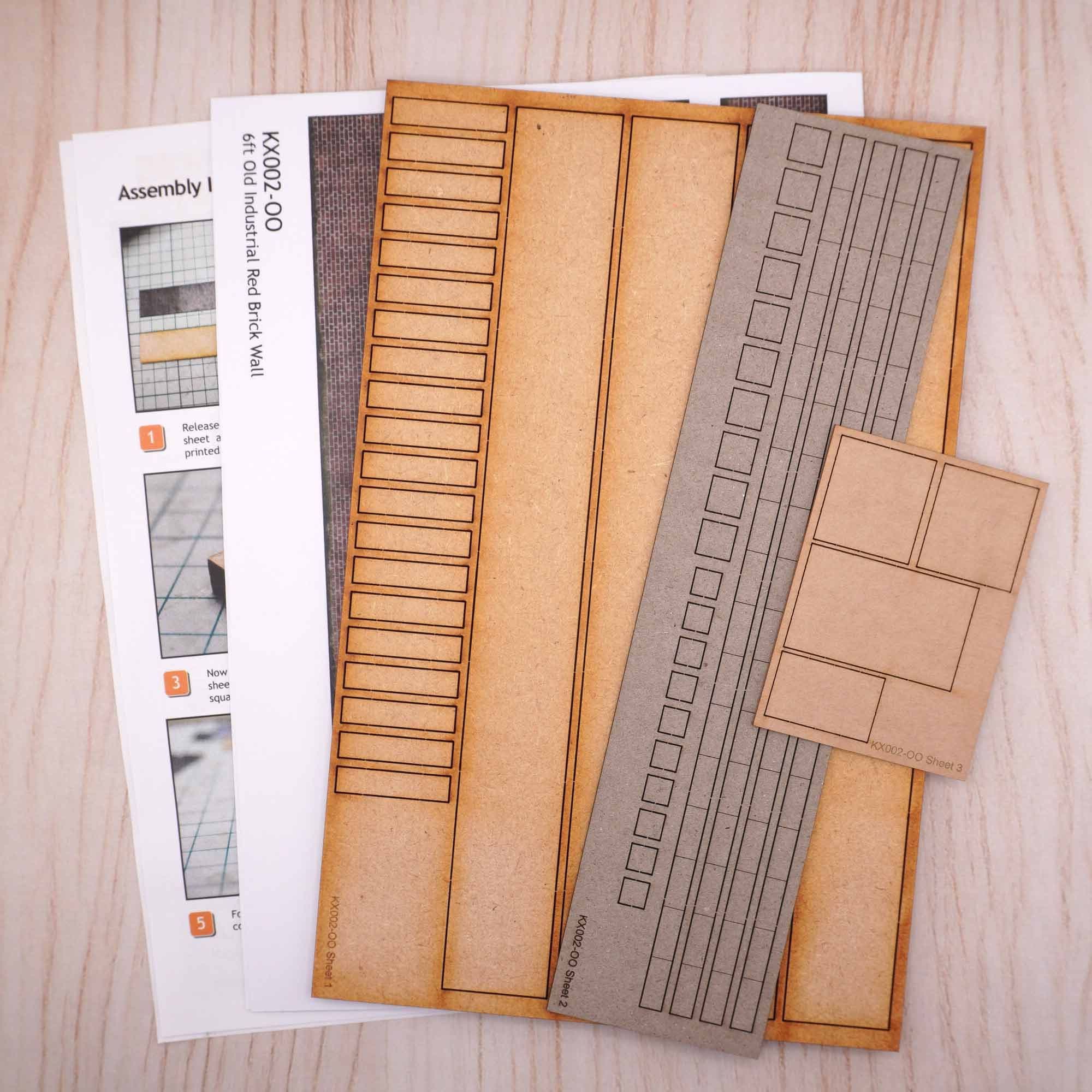 OO 6ft Industrial Brick Wall And Gates Model Kit - Image 8