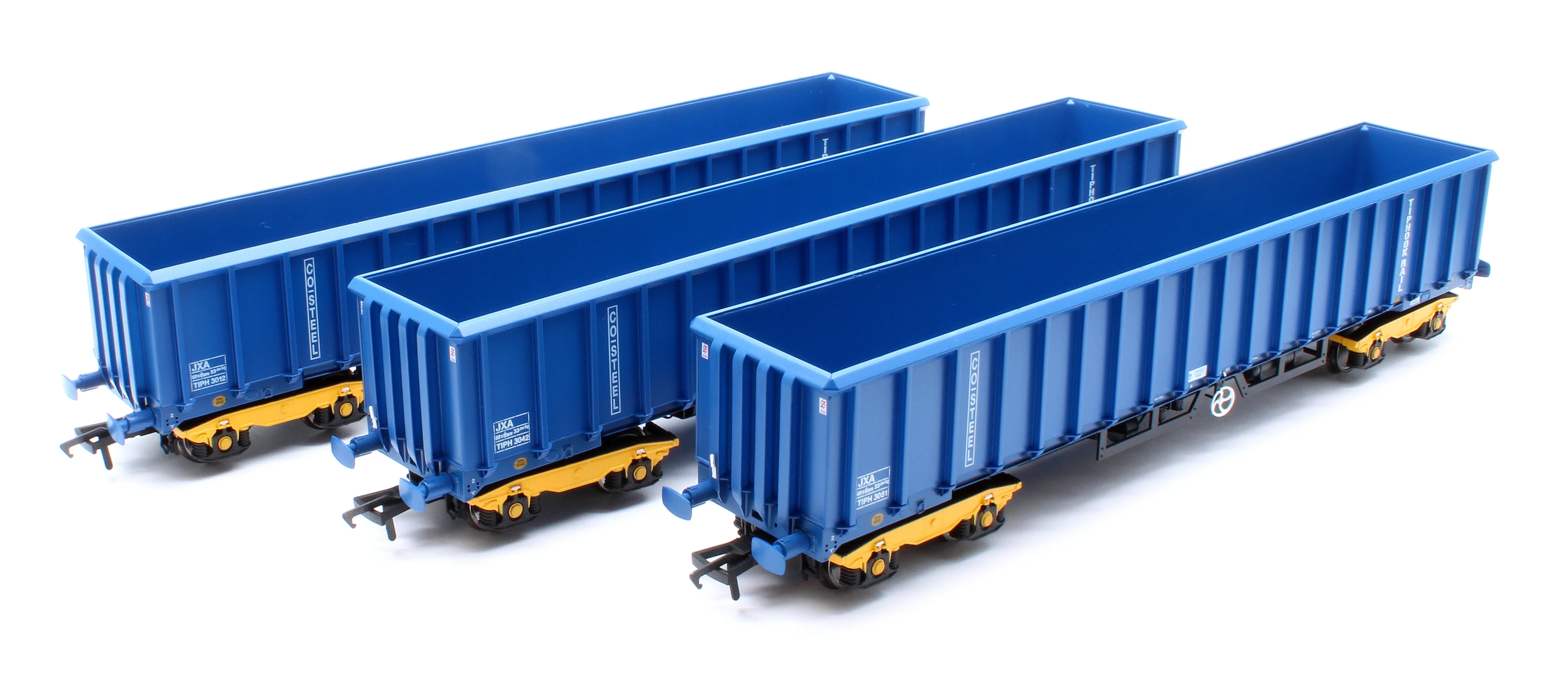 JXA01 TP(A) Set of 3 JXA Bogie Scrap Wagons TIPH Blue As Converted 1995 No.3012/3042/3051