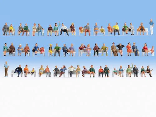 GM3910122 TT:120 Gauge Sitting People (60) Mega Economy Figure Set