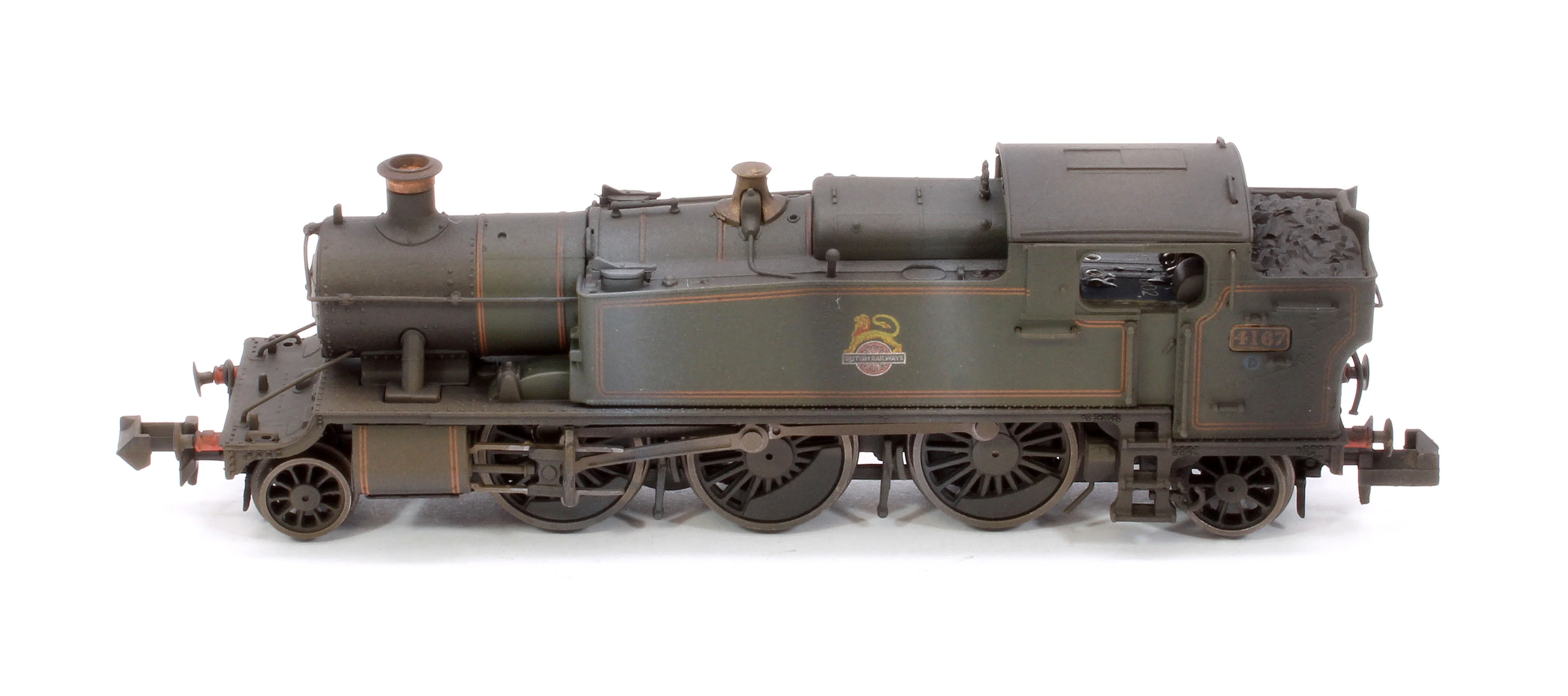 Custom Weathered Class 5101 Large Prairie British Railways BR Lined Green (Early Crest) 2-6-2 Tank Locomotive No.4167 - Image 9