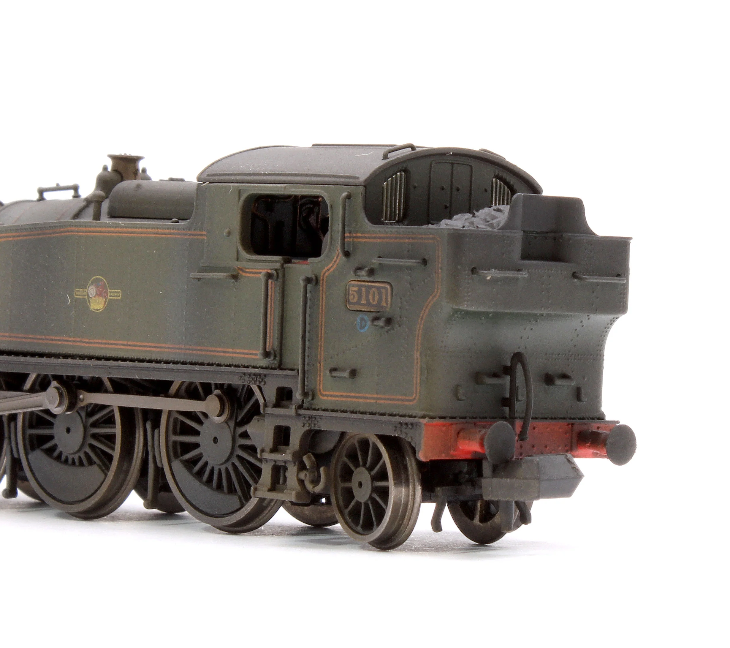 S2103-07W Custom Weathered Class 5101 Large Prairie British Railways BR Lined Green (Late Crest) 2-6-2 Tank Locomotive No.5101 - Image 8