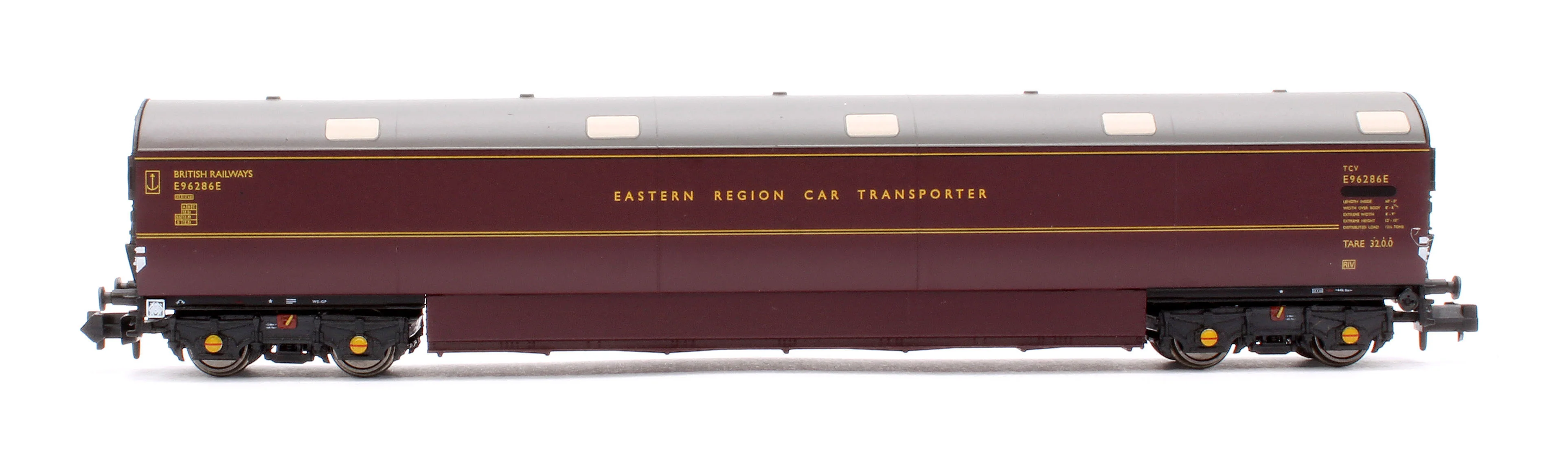 S2303-02 Newton Chambers Car Transporter Eastern Region BR Lined Maroon E96286/293/297E - Pack 2 - Image 3