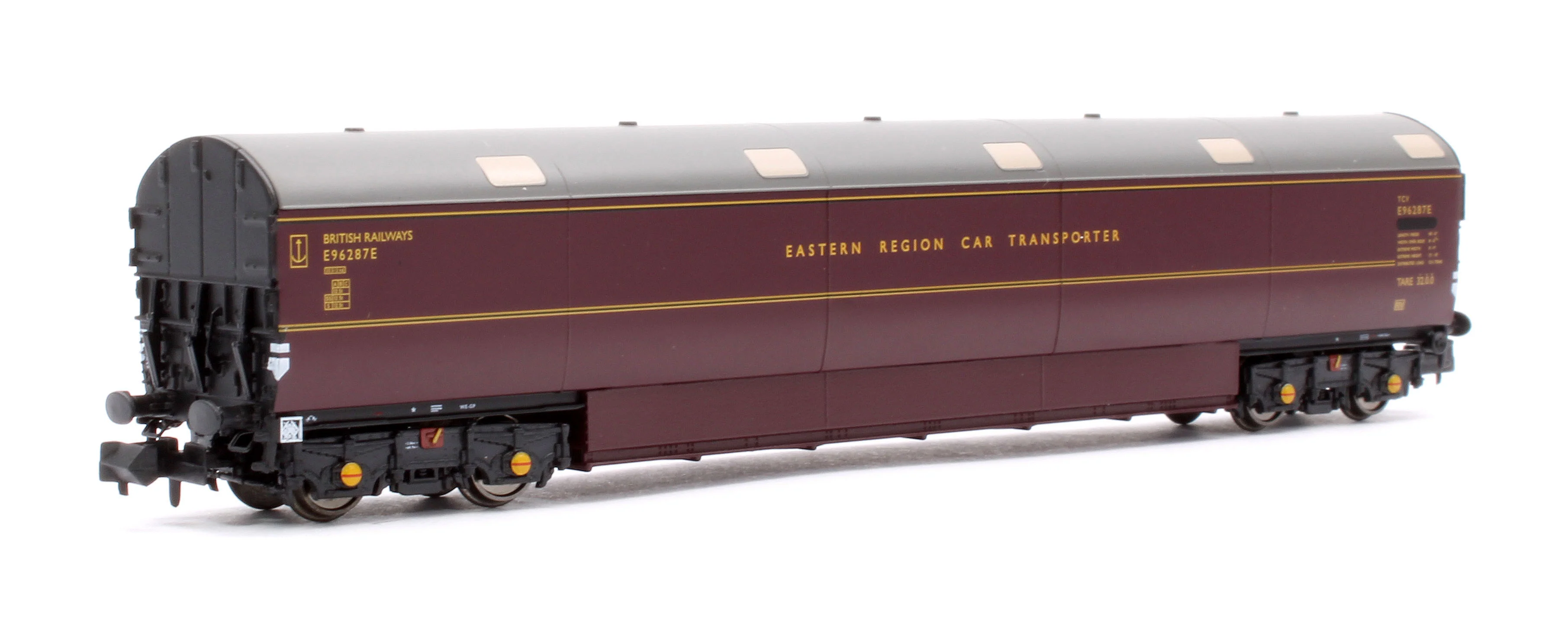 S2303-03 Newton Chambers Car Transporter Eastern Region BR Lined Maroon E96287/291/294E - Pack 3 - Image 2