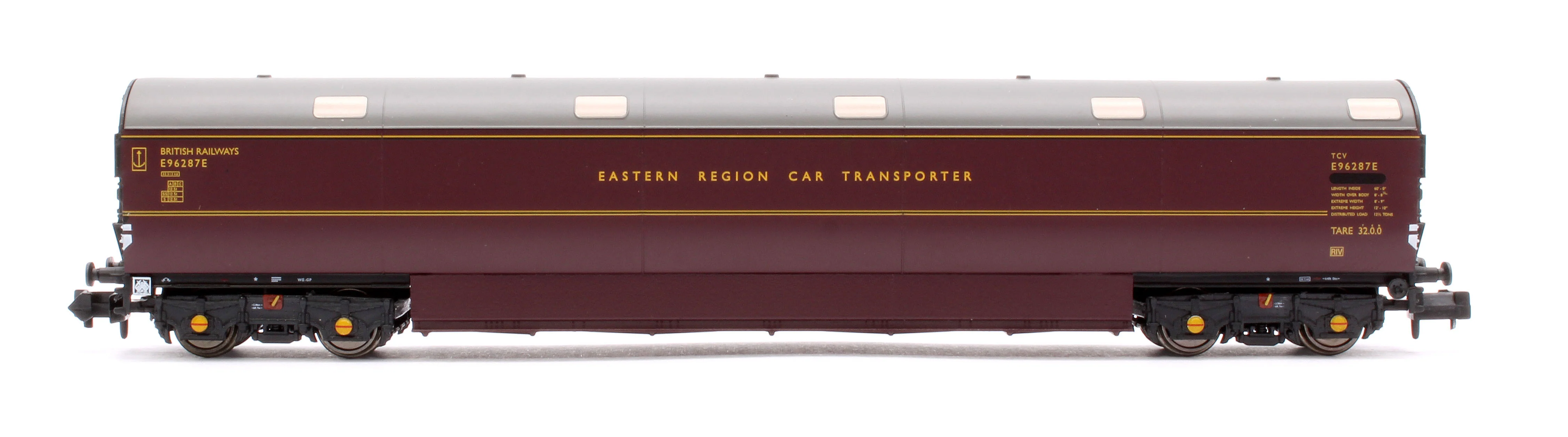 S2303-03 Newton Chambers Car Transporter Eastern Region BR Lined Maroon E96287/291/294E - Pack 3 - Image 3