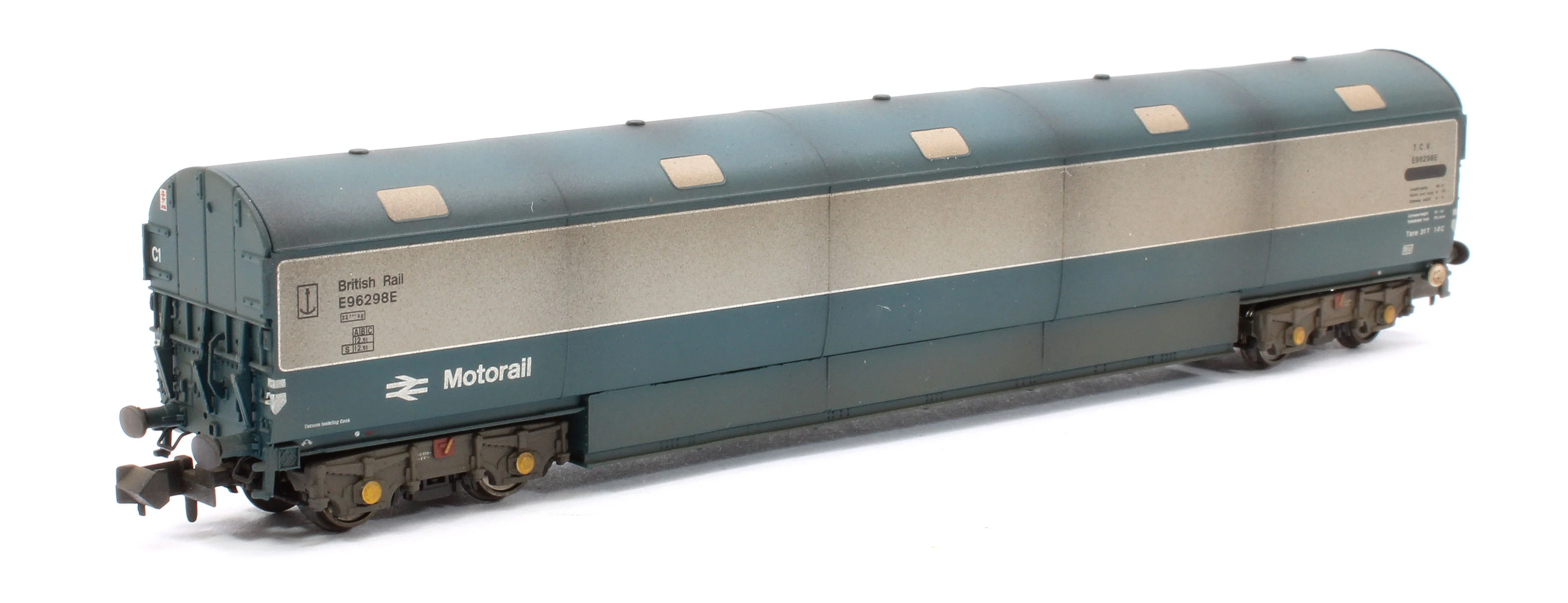 Custom Weathered Newton Chambers Car Transporter BR Motorail BR Blue/Grey TCV E96290/297/298E - Pack 1 - Image 2