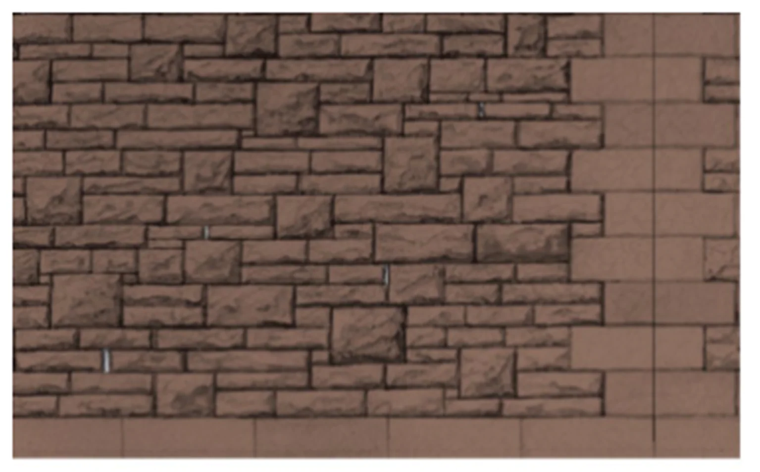 SQD13 Red Rubble Walling Building Papers