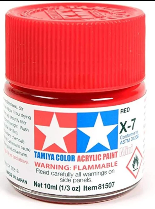 T81507 TAMIYA ACRYLIC MINI X-7 RED