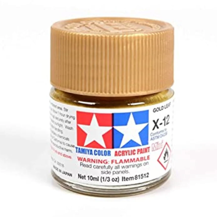 81512 TAMIYA ACRYLIC MINI X-12 GOLD LEAF