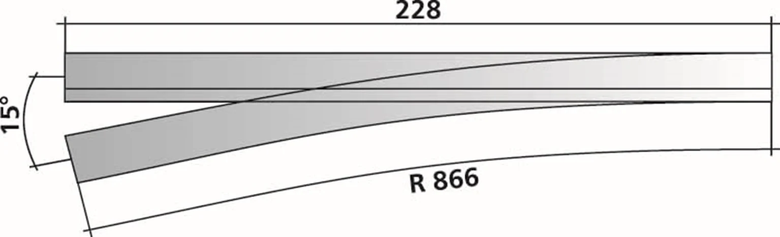 Tillig elite track : Left Turnout HO/HOm (Standard Gauge) - Image 3