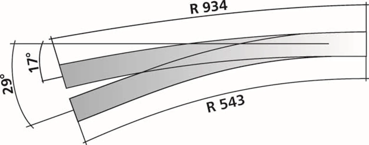Tillig elite track : Right   Curved Point HO Exit 9° and 12° - Image 3